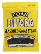 <seasoned game biltong>