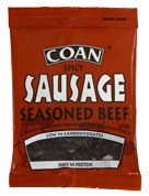 <seasoned sausage>